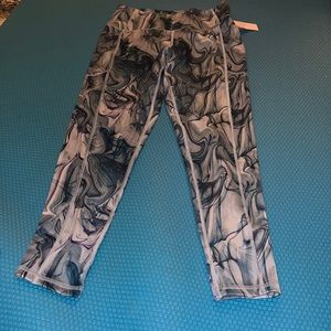 Victorias Secret On Point Flow leggings blue marble high waist and pockets
